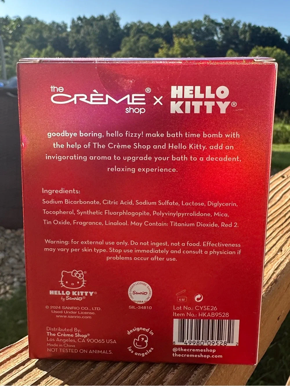 *BUY NOW* The Crème Shop Hello Kitty Hello Fizzy! Aromatherapy Bath Bomb